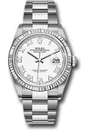 Rolex Datejust 36 White Roman Dial on Oyster 126234 Complete 2026