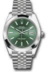 Rolex Datejust 41 Mint Green Index Dial on Jubilee 126300 Complete 2025