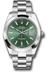 Rolex Datejust 41 Mint Green Index Dial on Oyster 126300 Complete 2023