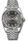 Rolex Datejust 41 Dark Rhodium Diamond Dial on Jubilee 126334 Complete 2026