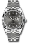 Rolex Datejust 41 Dark Rhodium Diamond Dial on Jubilee 126334 Complete 2026