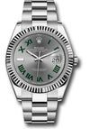 Rolex Datejust 41 Slate Green Roman "Wimbledon" Dial on Oyster 126334 Complete 2026