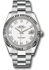Rolex Datejust 41 White Roman Dial on Oyster 126334 Complete 2025