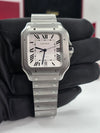 Cartier Santos WHITE ROMAN Dial on TITANIUM wssa0089 Complete 2026