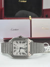 Cartier Santos WHITE ROMAN Dial on TITANIUM wssa0089 Complete 2026