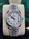 Rolex Datejust 36 White Roman Dial on Jubilee 126234 Complete 2026