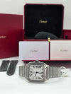 Cartier Santos WHITE ROMAN Dial on TITANIUM wssa0089 Complete 2026