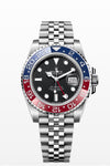 Rolex GMT-Master II Pepsi Jubilee Black Dial on Jubilee 126710BLRO Complete 2021