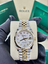 Rolex Datejust 36 White Mother-Of-Pearl Diamond Dial on Jubilee 126233 Complete 2026